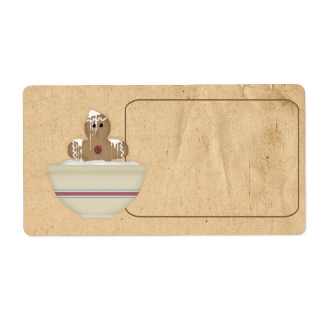 Messy Gingerbread Man Label (Front)