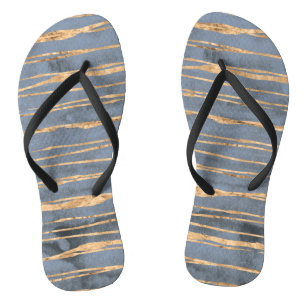 Messy Gold Line   Blue Periwinkle   Professional Jandals