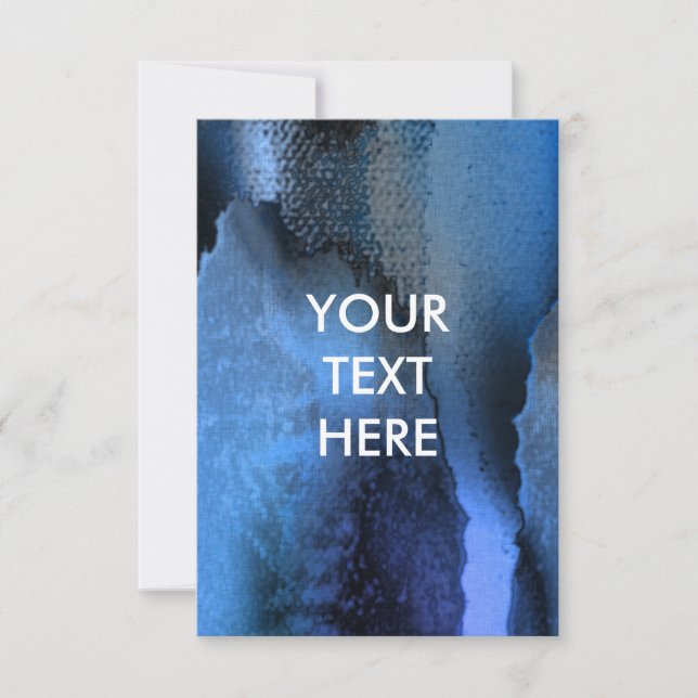 Messy Grungy Cyberpunk Texture Blank Card (Front)