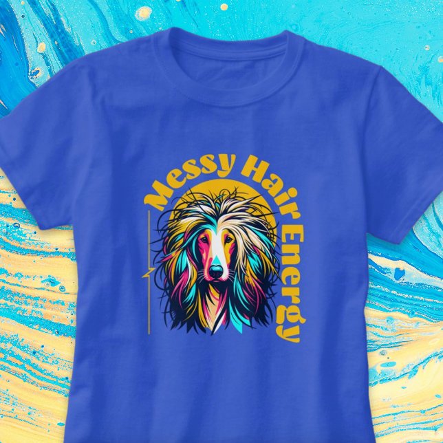 Messy Hair Energy Dog Pop Art Shirt (Messy Hair Energy Dog Pop Art Shirt)