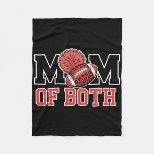Messy Hair Flair Cheer Footll Cheerleading Mum Of  Fleece Blanket