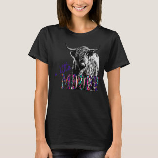 Messy Highland Cow Little Moody Western Country Fa T-Shirt