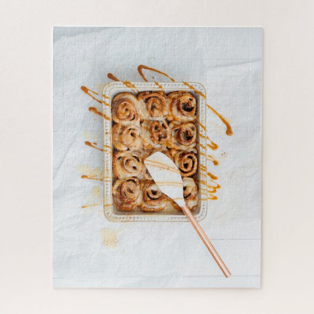 Messy Homemade Cinnamon Rolls Jigsaw Puzzle (Vertical)