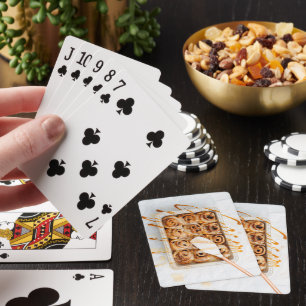 Messy Homemade Cinnamon Rolls Playing Cards
