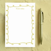 Messy Loops Doodle Frame CUSTOM NAME Notepad