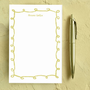Messy Loops Doodle Frame CUSTOM NAME Notepad