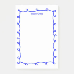 Messy Loops Doodle Frame CUSTOM NAME Notepad