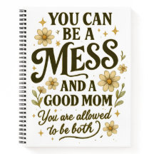 Messy Mum Quote – Vintage Typography