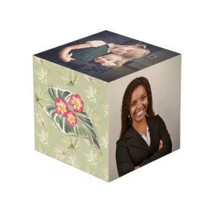 Messy Palm Tri-Colour with Photos Cube