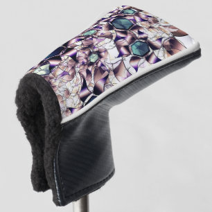 Messy virtual flower in gradient tones golf head cover