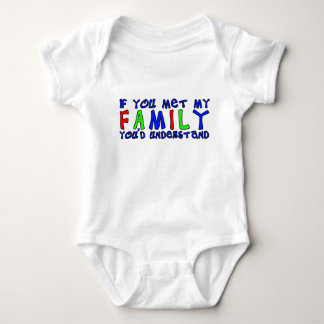 Met My Family Funny Baby Romper Humour Bodysuit