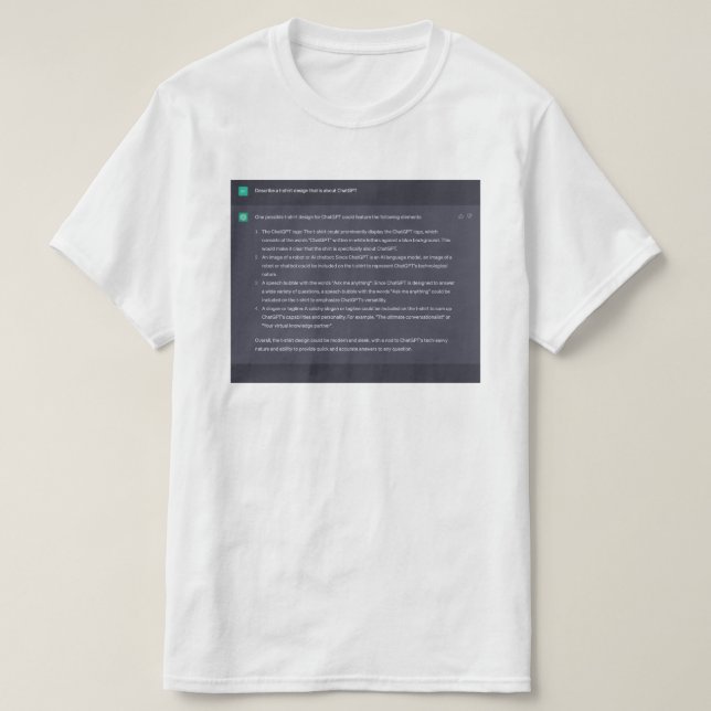 Meta Ironic ChatGPT Shirt (Design Front)