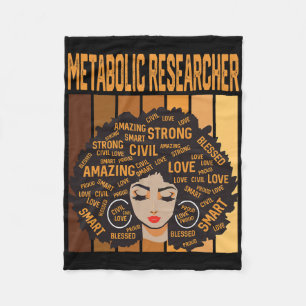 Metabolic Researcher Powerful Black History Month Fleece Blanket