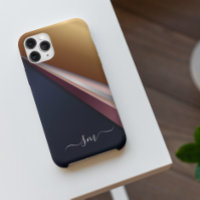 Metal 3-D Monogram Pink and Gold