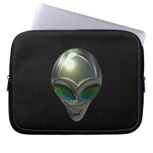 Metal Alien Head 02 Electronics Bag