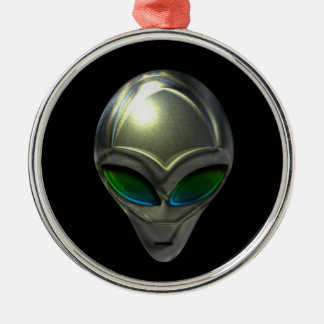 Metal Alien Head 02 Ornament