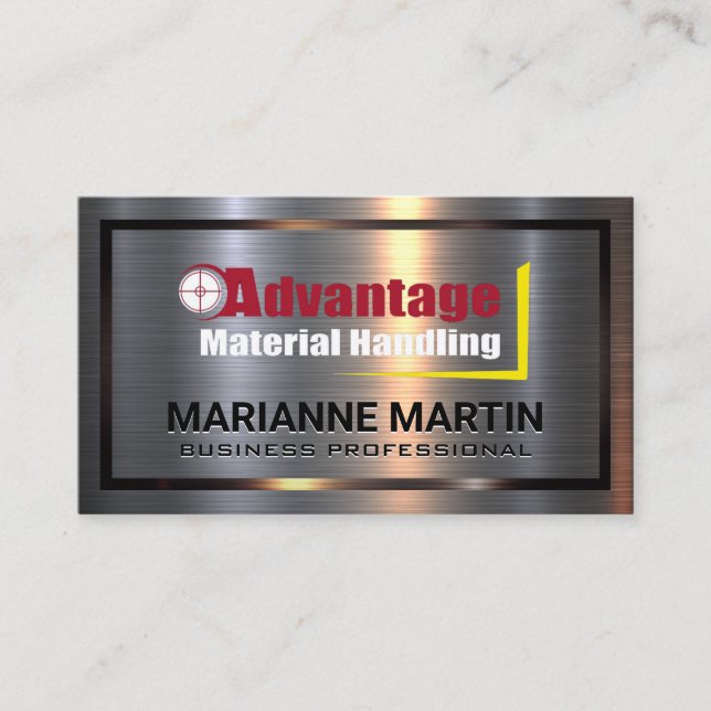 Metal Aluminium | Advantage Material Handling Business Card (Front)