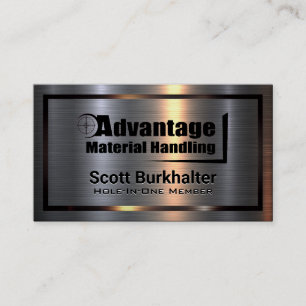 Metal Aluminium Advantage Material Handling Business Card