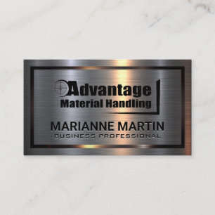 Metal Aluminium Advantage Material Handling Business Card
