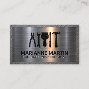 Metal Aluminium Silver Steel Frame Business Card