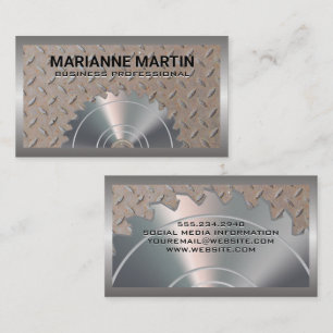 Metal Aluminium Steel Industrial Saw Business Card