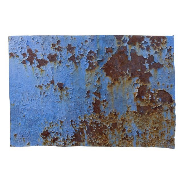 Metal and blue paint texture. pillowcase (Front)