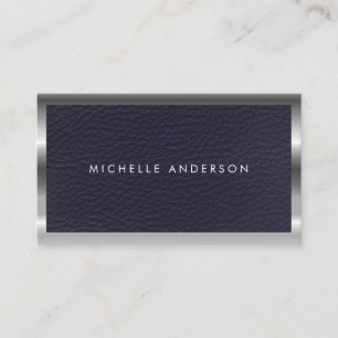 Metal and Leather Business Card