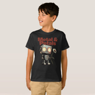 Metal and Petal Robot with Flower Kids' Tee