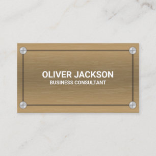 Metal and Screws Metallic Texture Business Card