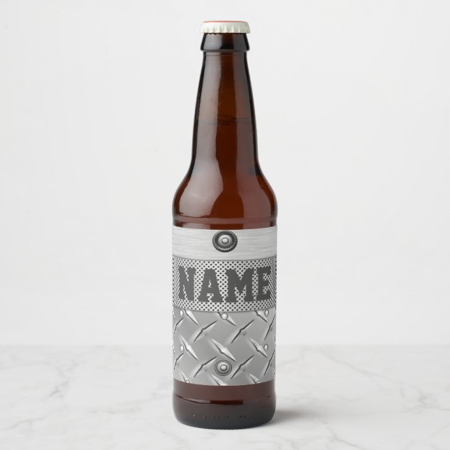 Metal and Steel Beer Label (Front)