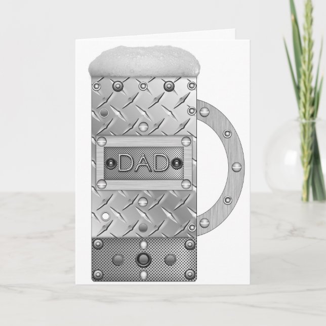 Metal and Steel Dad Beer Card (Front)