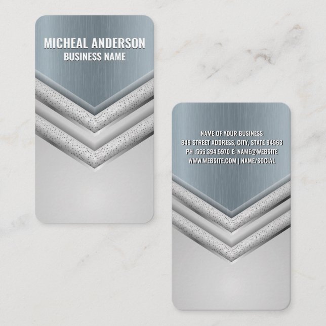 Metal Arrows Background Business Card (Front/Back)
