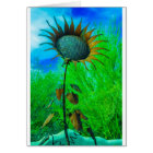 Metal Art Sunflower Colourful Background