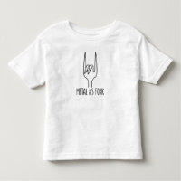 Metal as Fork Black Line Devil Horns