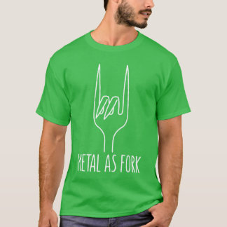 Metal as Fork Funny Rock On Kitchen Design girl T-Shirt