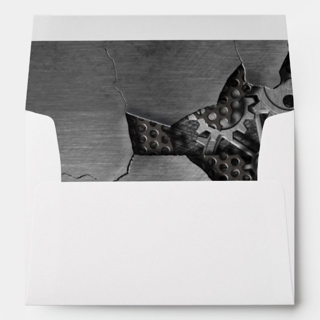 Metal background with mechanical damage envelopes (Back (Bottom))