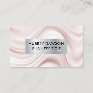 Metal Banner Silk Drapery Fabric Business Card