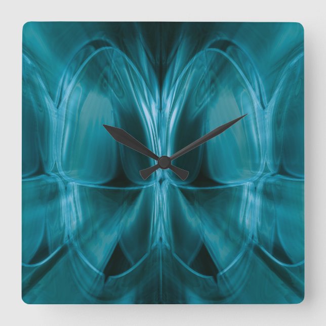 Metal Blue Glow Teeth Dentist Wall Clock (Front)