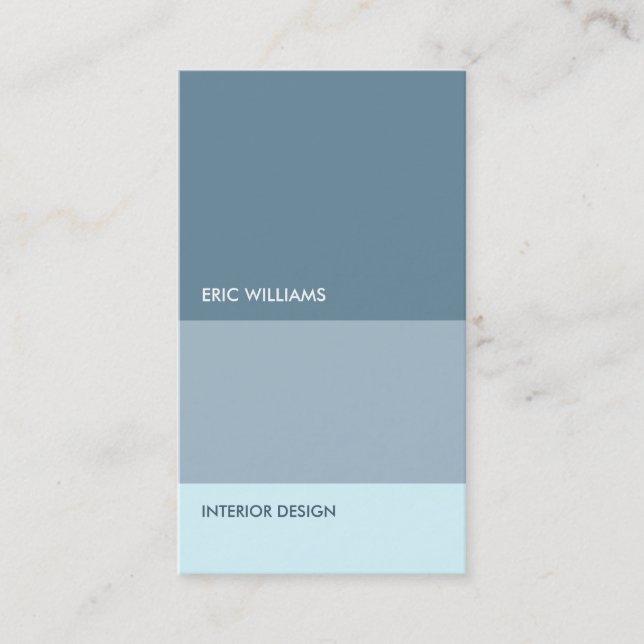 Metal blue shades elegant modern minimalism business card (Front)