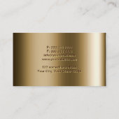 Metal Bronze Photographer Business Card (Back)