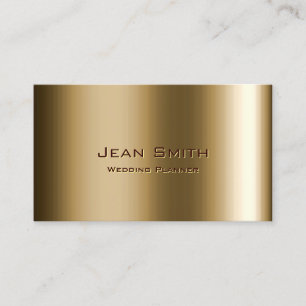 Metal Bronze Wedding Planner Business Card
