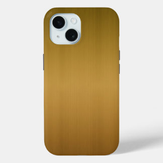 Metal Brushed Copper iPhone 15 Case