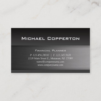 Metal Business Card Grey Header