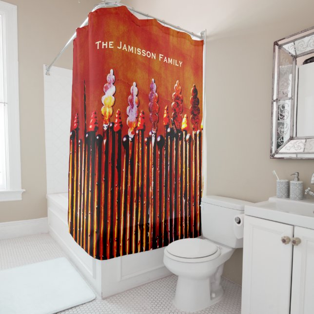 Metal Candles Personalised Colourful Shower Curtai Shower Curtain (In Situ)