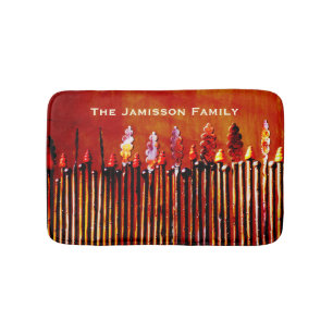 Metal Candles Personalised Name Orange Plush Bath Mat