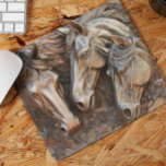 Metal Carved Look Horse Portrait  Mouse Pad<br><div class="desc">This design may be personalised by choosing the Edit Design option. You may also transfer onto other items. Contact me at colorflowcreations@gmail.com or use the chat option at the top of the page if you wish to have this design on another product or need assistance. See more of my designs...</div>