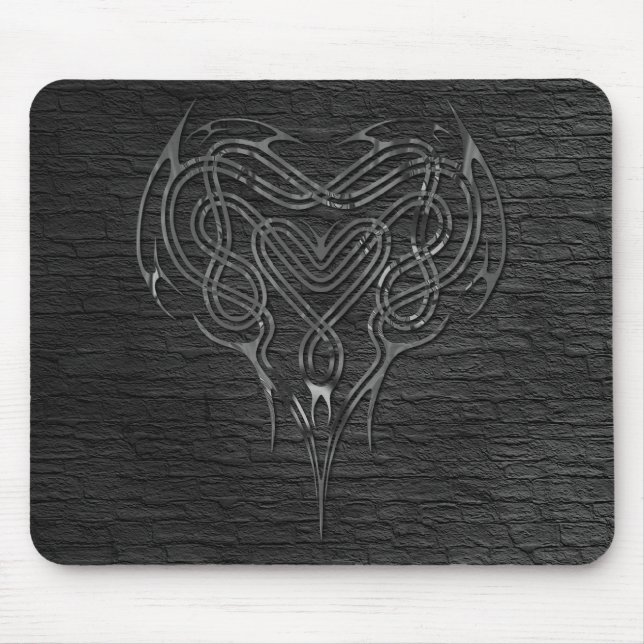 Metal Celtic Heart Knot with wall Mouse Pad (Front)