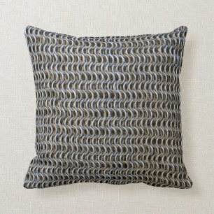 metal chain mail armour mediaeval knight fighter h cushion