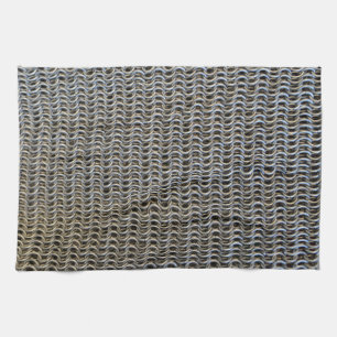 metal chain mail armour mediaeval knight fighter h tea towel