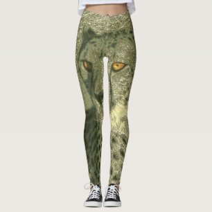 metal cheetah leggings